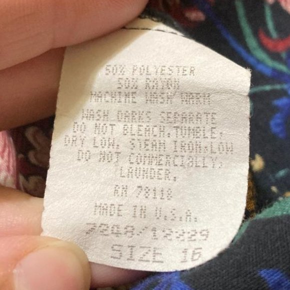 Vintage Separate Issue Women's Floral Patterned Pleated Maxi Skirt Size 16 - Picture 6 of 6